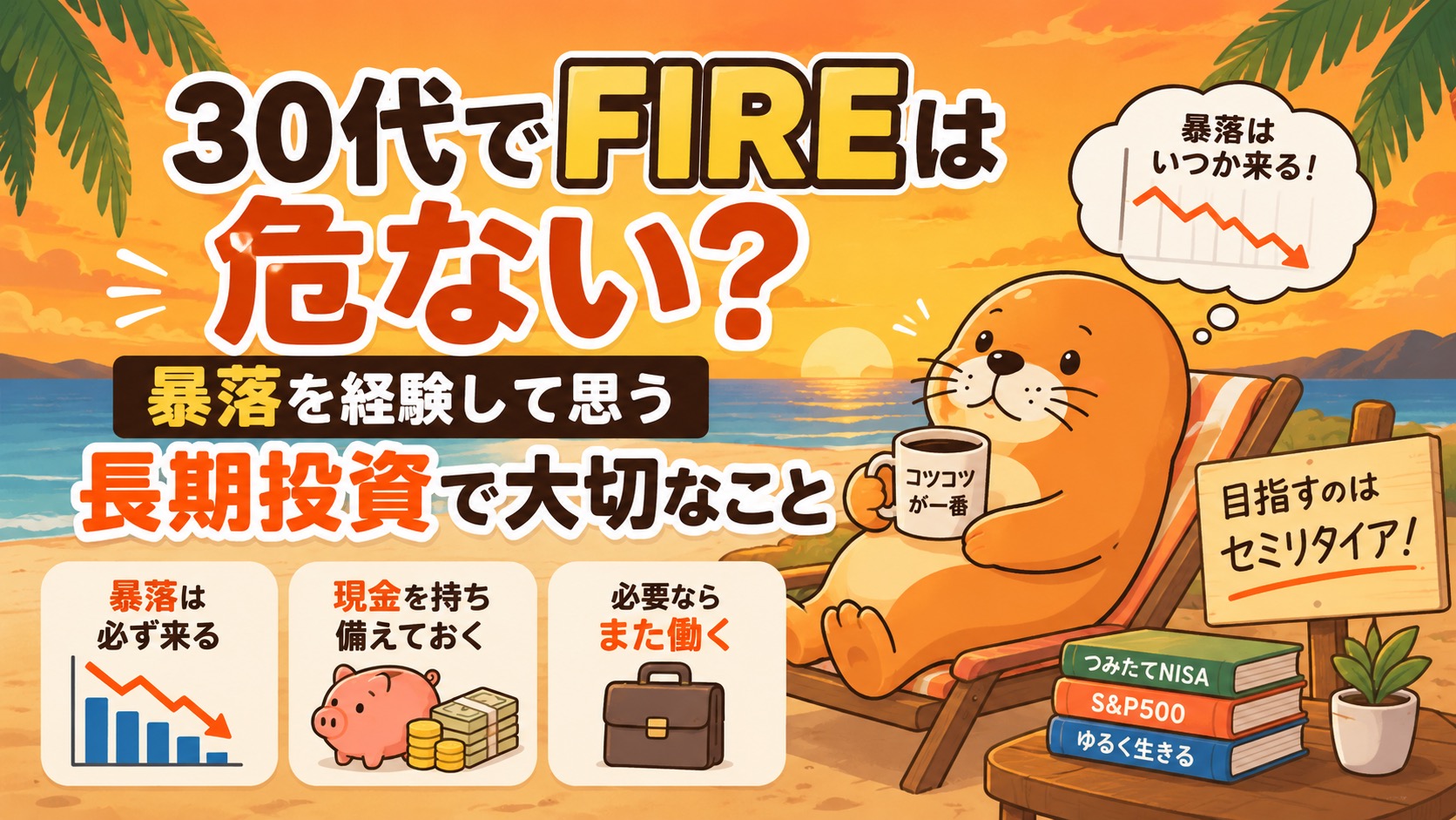 30代FIREが話題に！長期投資で忘れちゃいけない暴落の怖さ